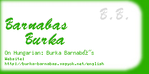 barnabas burka business card
